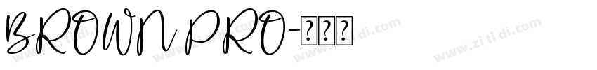 BROWN PRO字体转换